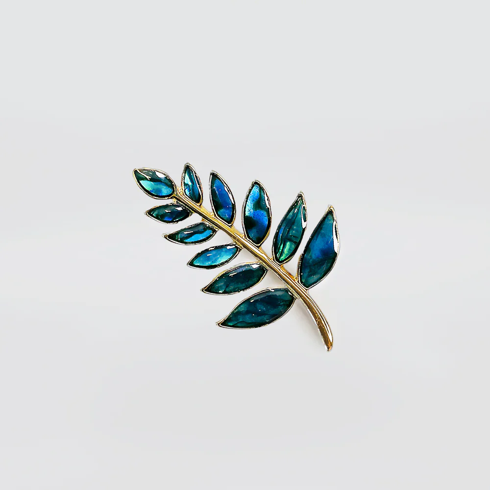Paua Brooch - 'Ferns' - Image 2