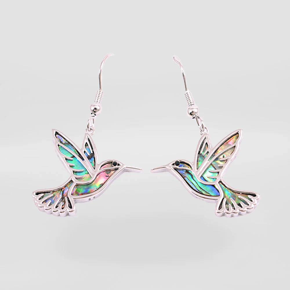 Paua Hummingbird Earrings