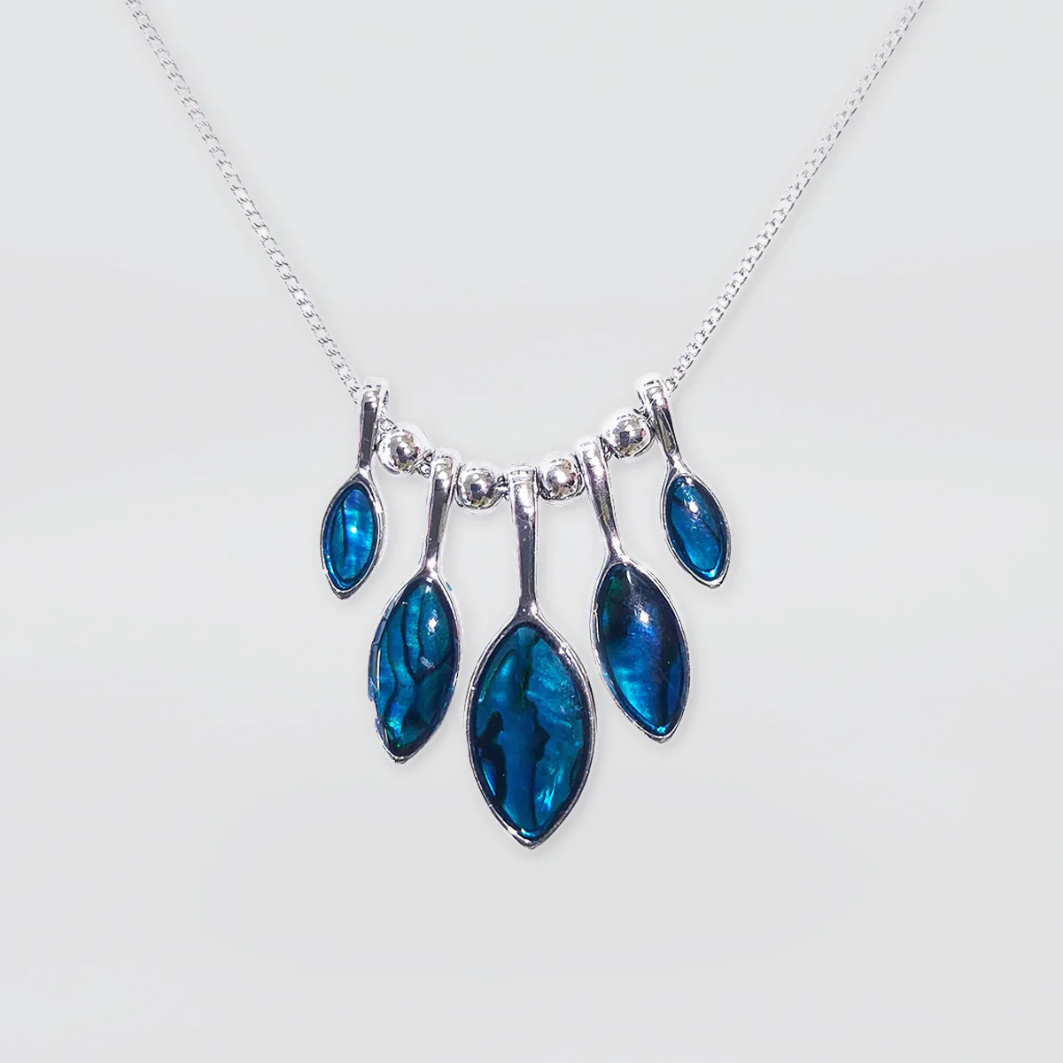 Paua Necklace - '5 Leaves'