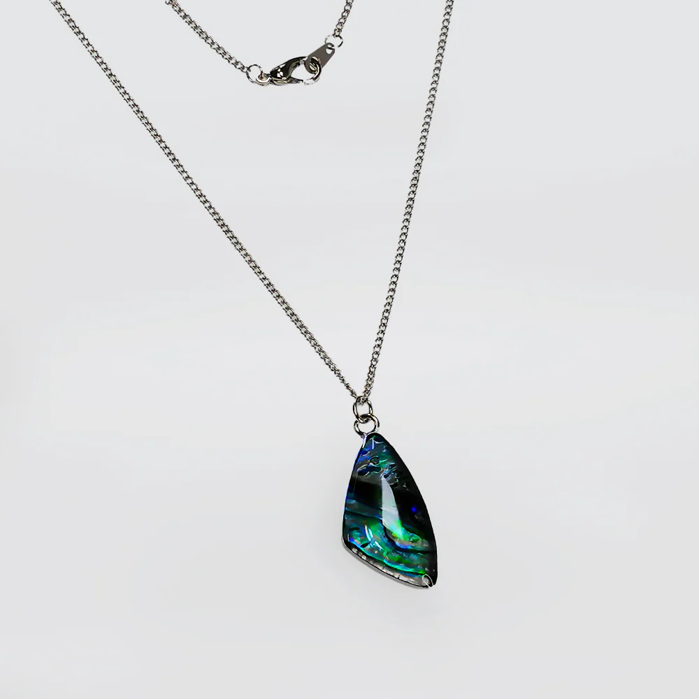 Paua Pendant - Polished Curve
