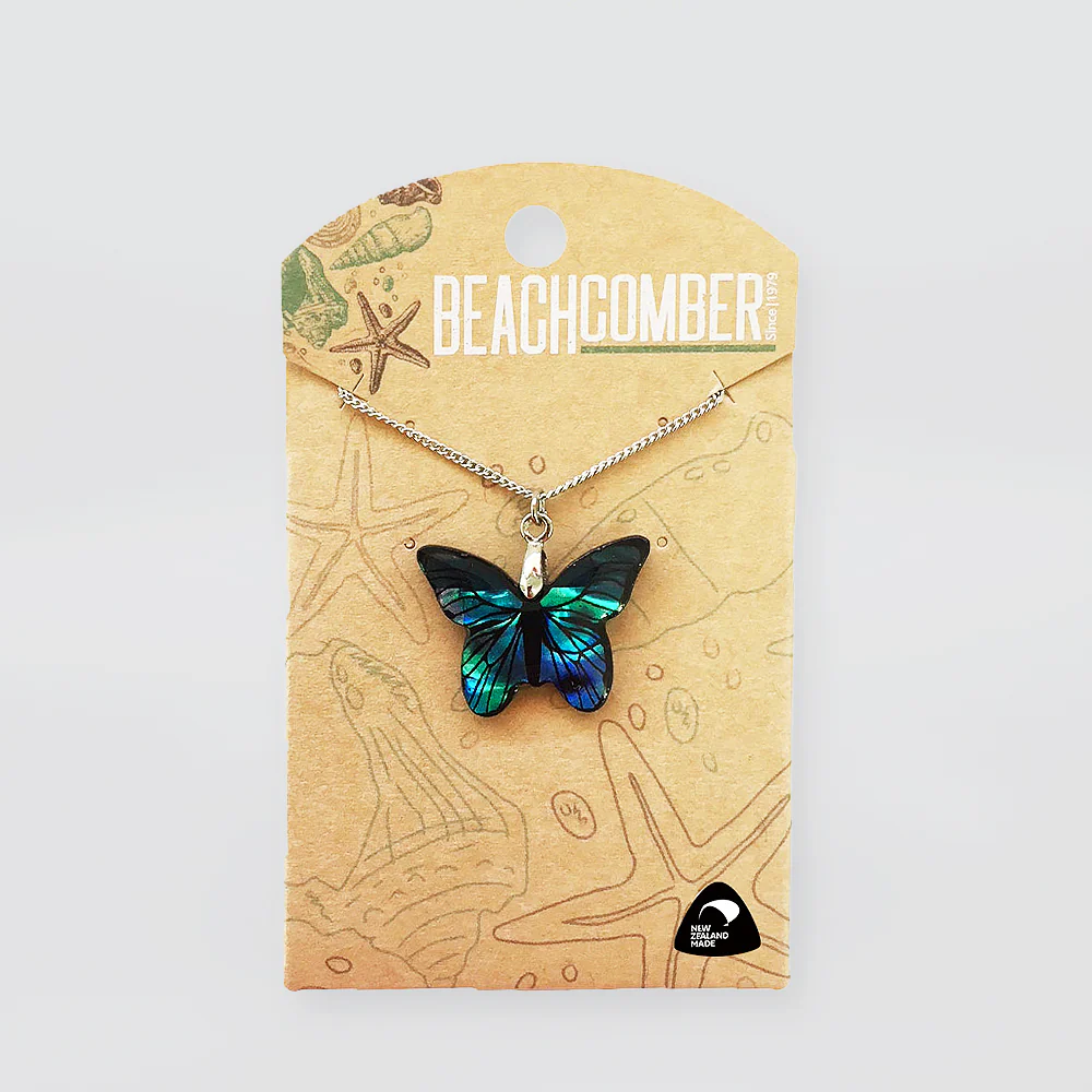 Paua Pendant - Small Butterfly - Image 2