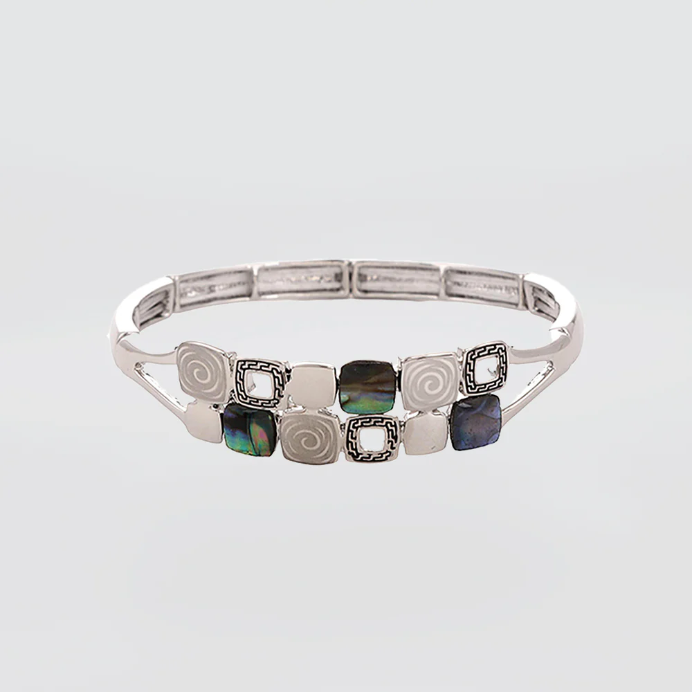 Kiwicraft - Paua & Silver Look Bracelet