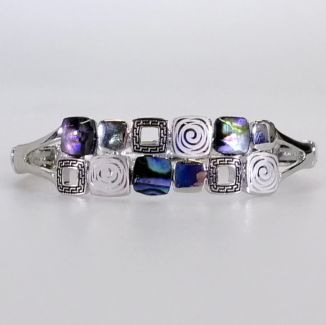 Kiwicraft - Paua & Silver Look Bracelet - Image 2