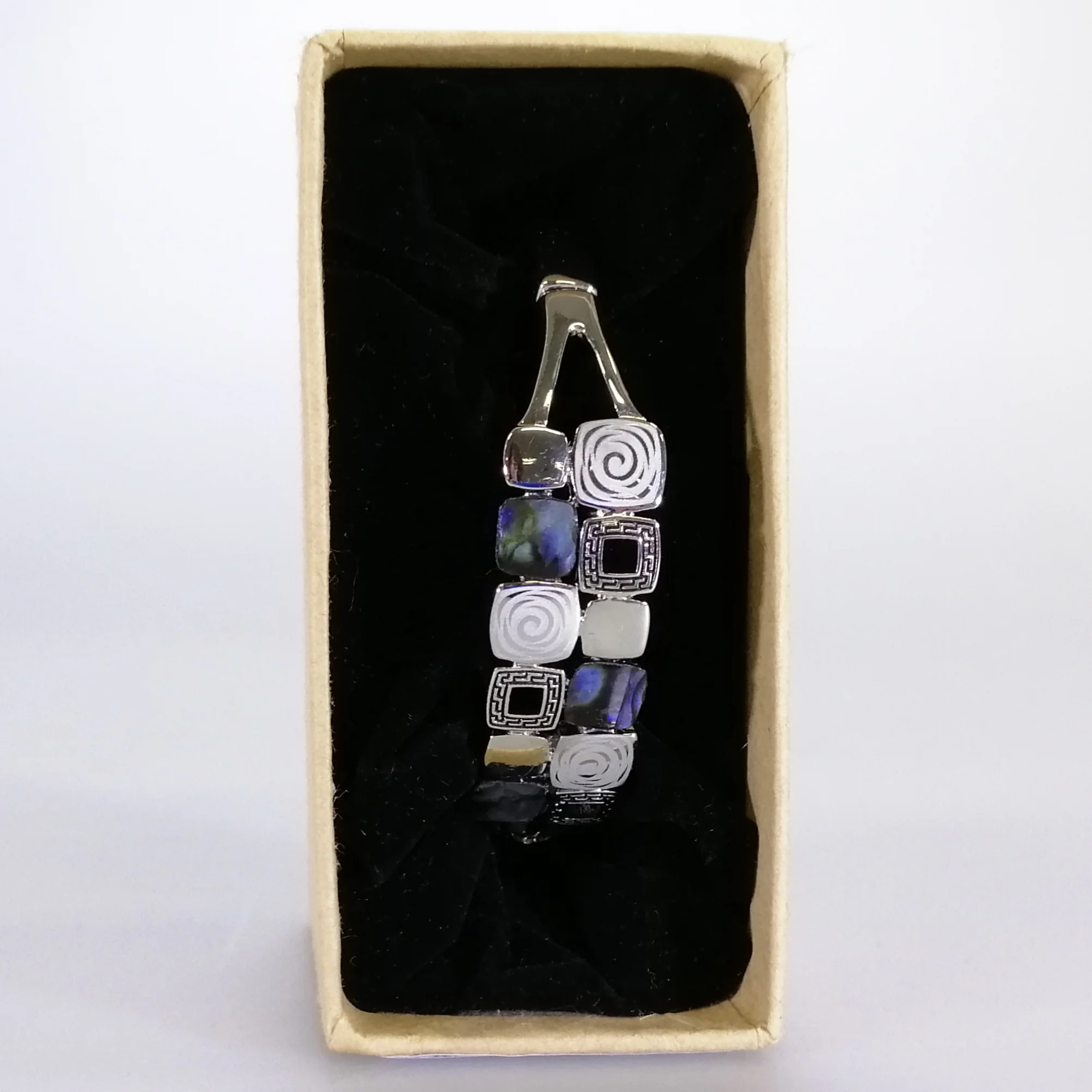 Kiwicraft - Paua & Silver Look Bracelet - Image 3