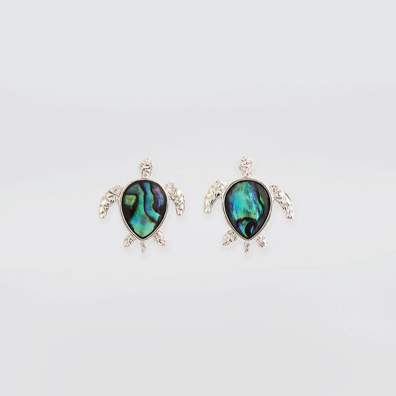 Paua Turtle Stud Earrings