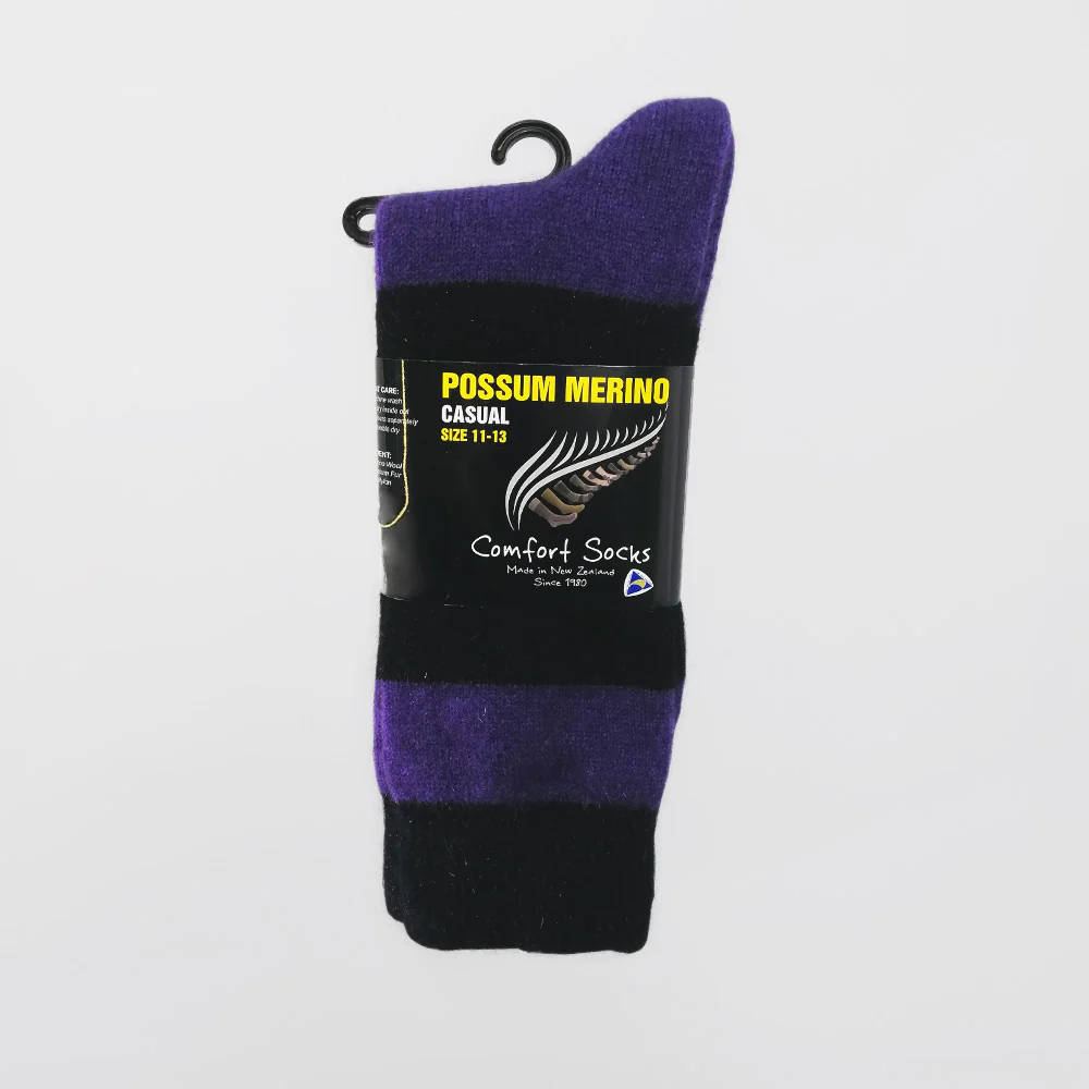 Possum Merino Socks - Casual Stripes - Image 2