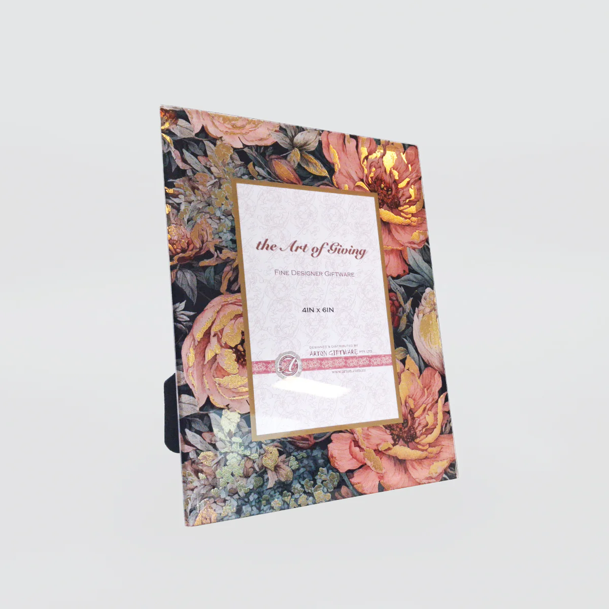 Red Flower Glass Frame - 4x6