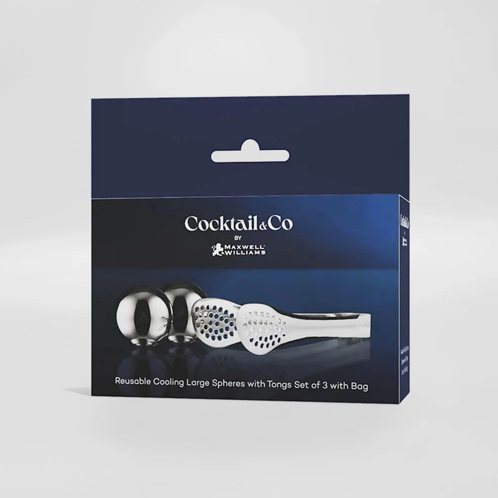 Reusable Ice Ball Set/2 With Tongs - Image 3