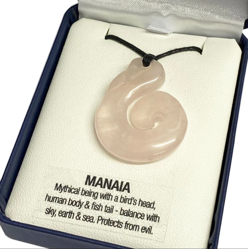 Rose Quartz Necklace - 'Manaia' - Image 2