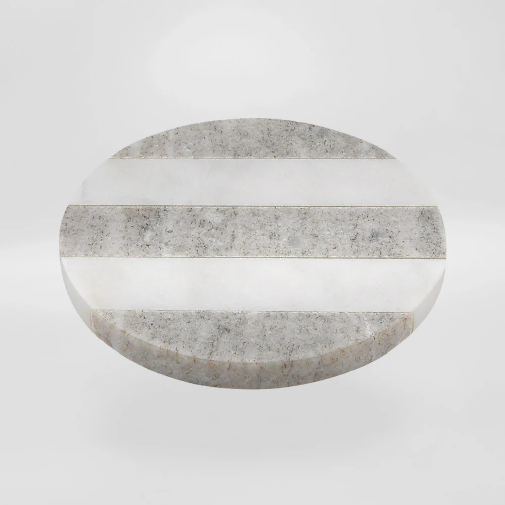 Round Striped Marble Coasters