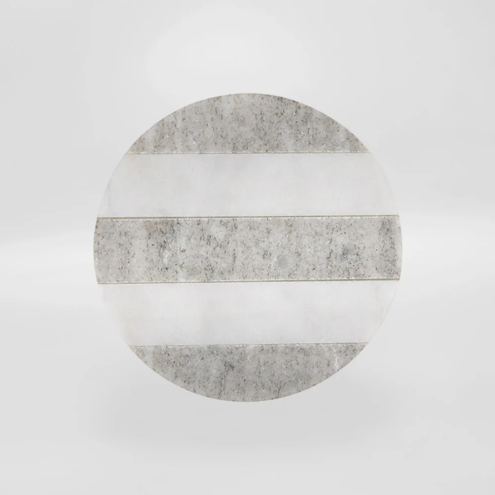Round Striped Marble Coasters - Image 2