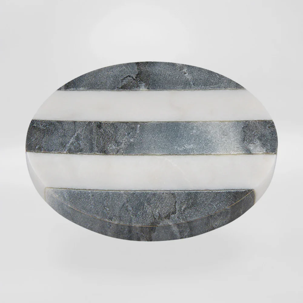 Round Striped Marble Coasters - Image 3