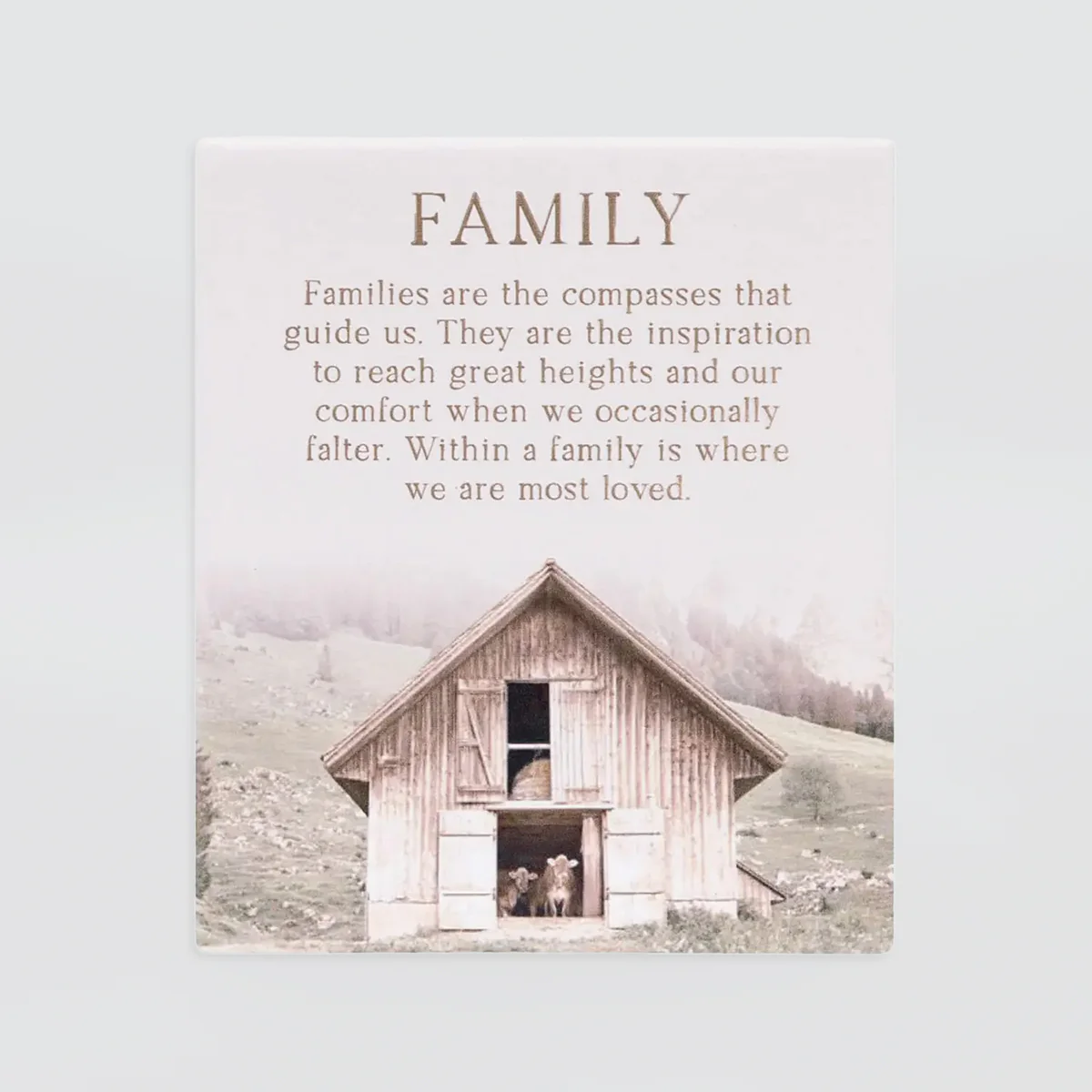 Rustic Meadow - Plaque Verse - Family