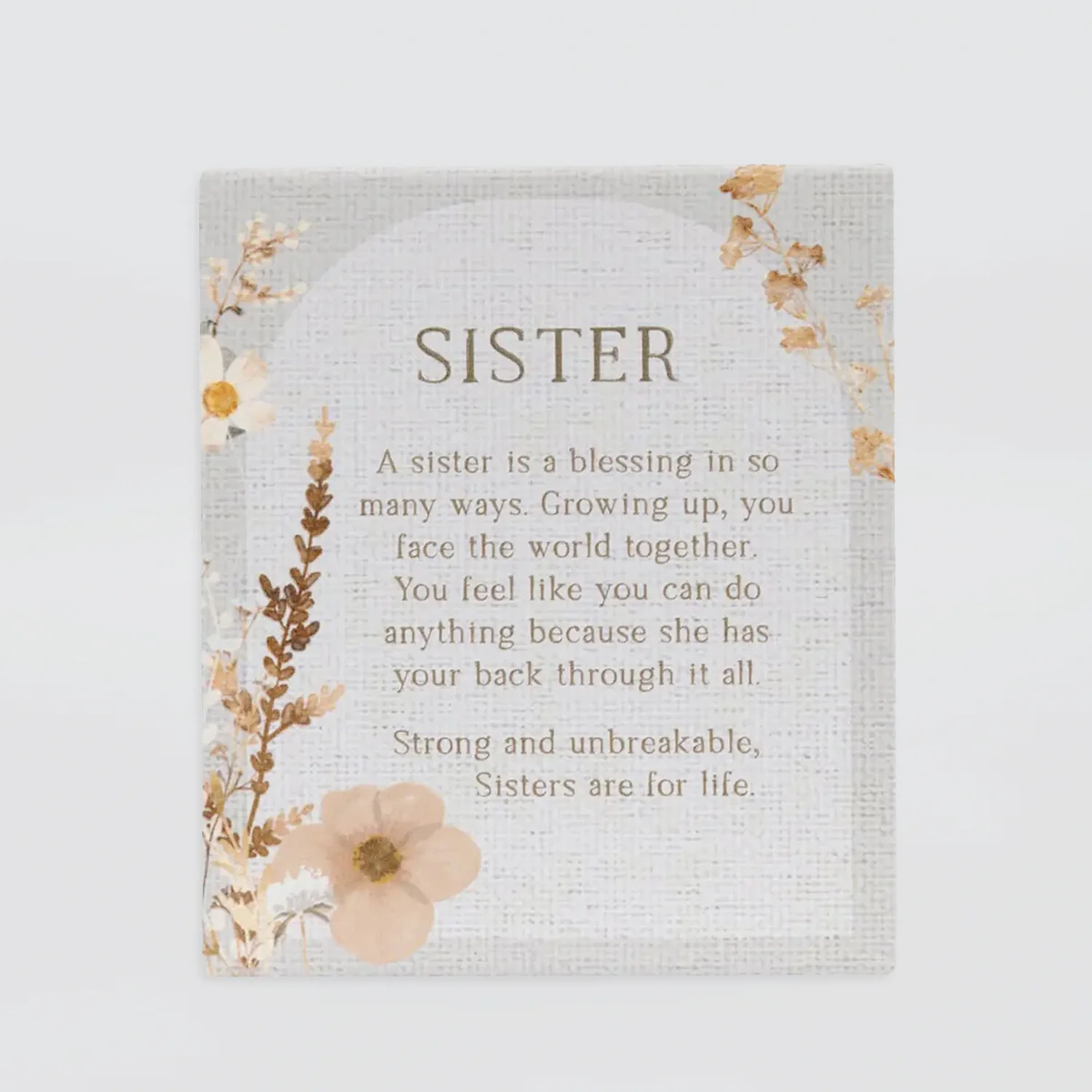 Rustic Meadow - Plaque Verse - Sister
