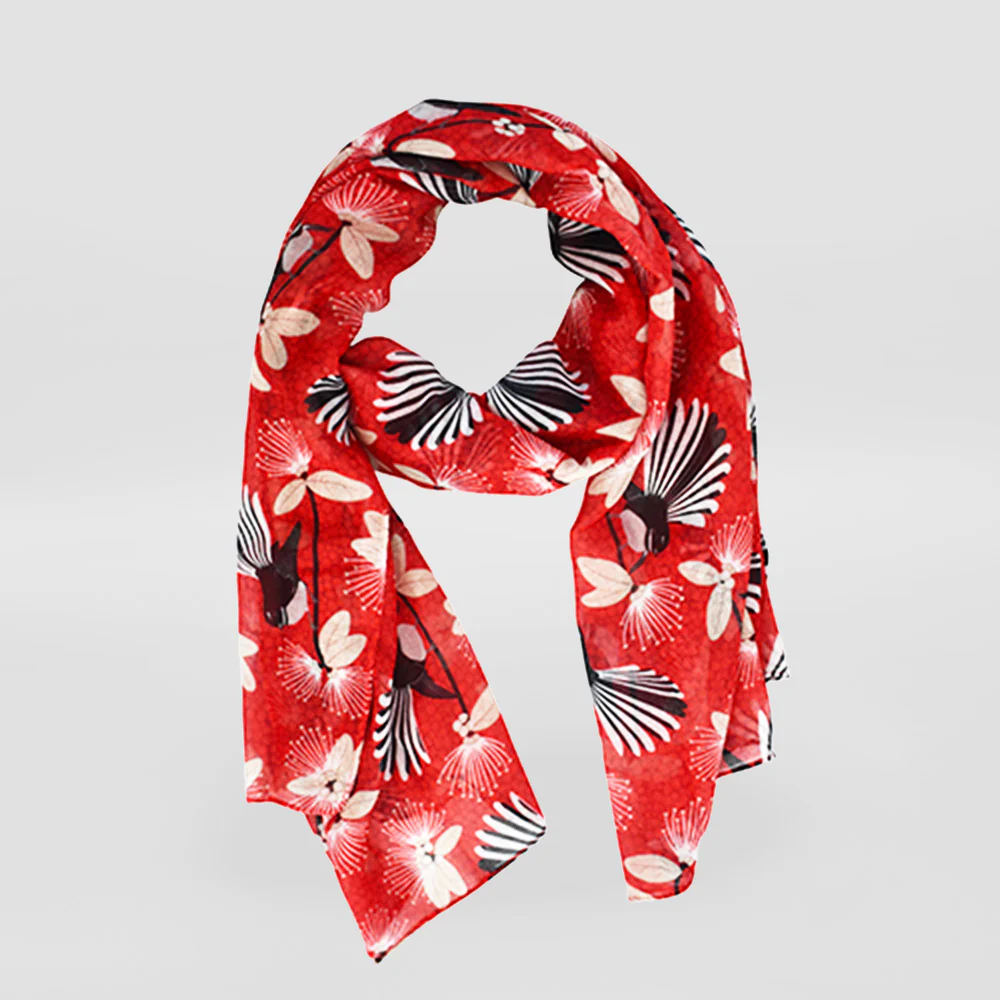 Scarf - 'Flirting Fantail'