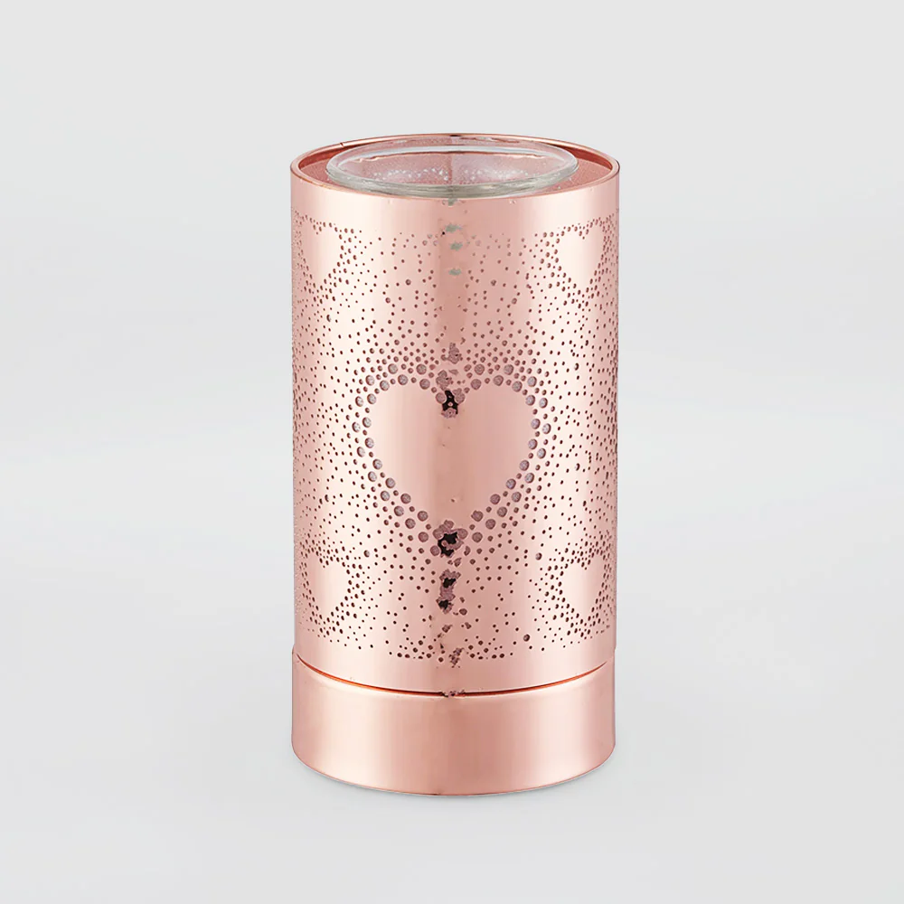Scentchips Touch Lamp Warmer - 'Gold Heart W/ LED'