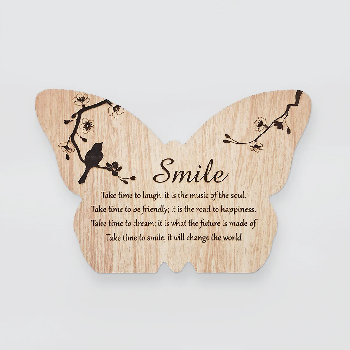 Sentimental Butterfly Plaque - Smile
