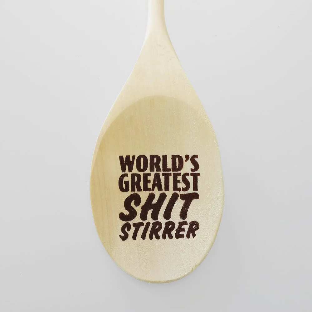 Sh*t Stirrer' Wooden Spoon - Image 2