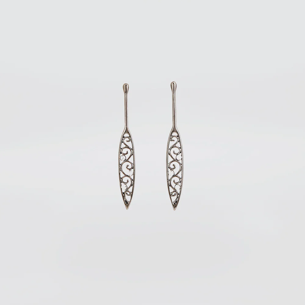 SIlver Paddle Earrings