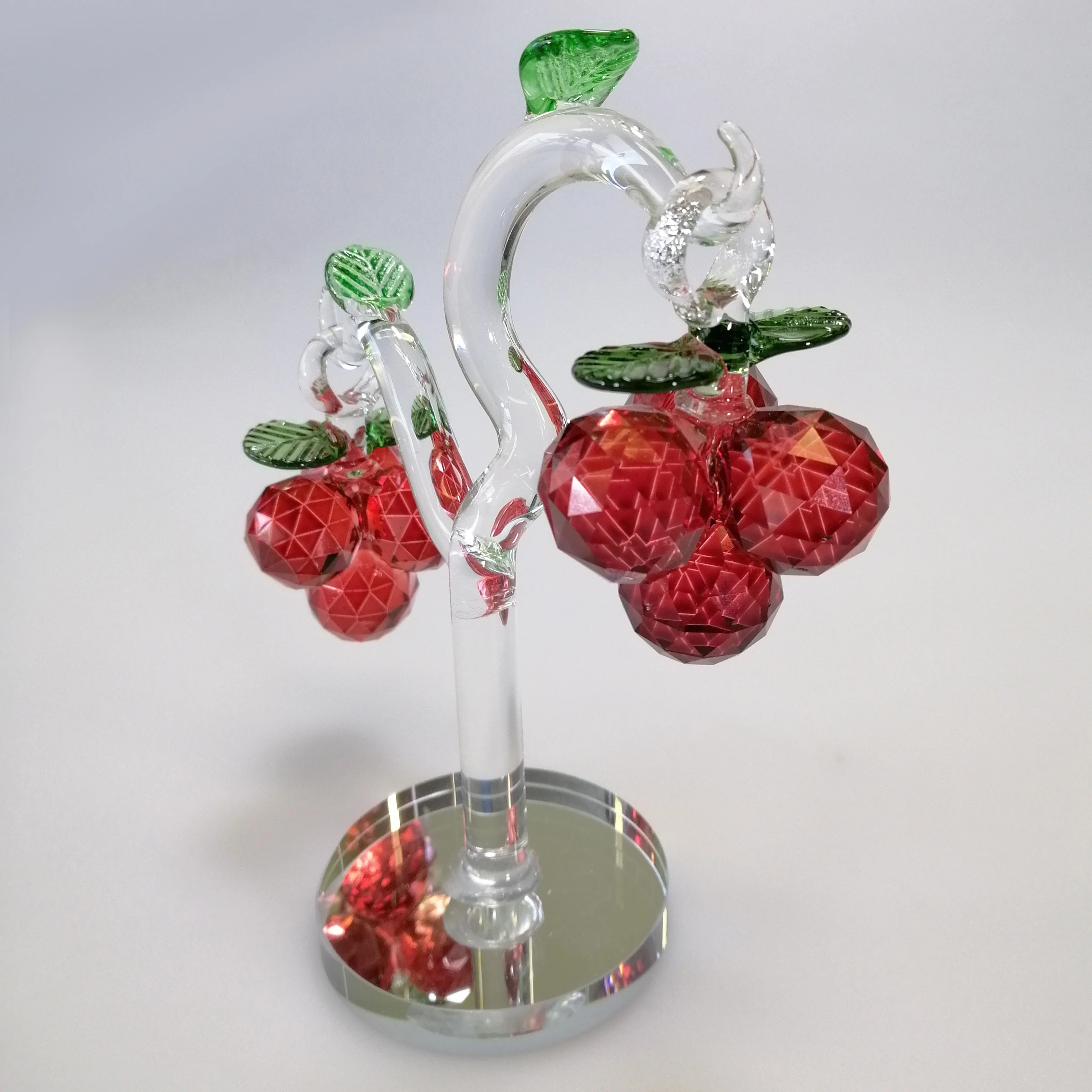 Small Cut Glass Red Apple Tree - Image 4