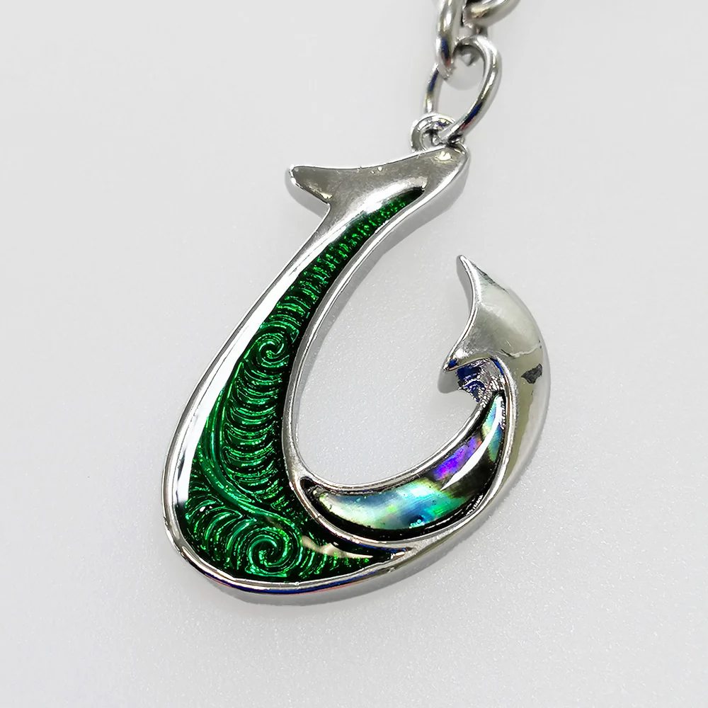 Stainless Paua Hook - Keyring - Image 2