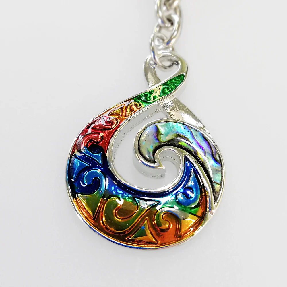 Stainless Paua Twist - Keyring - Image 2
