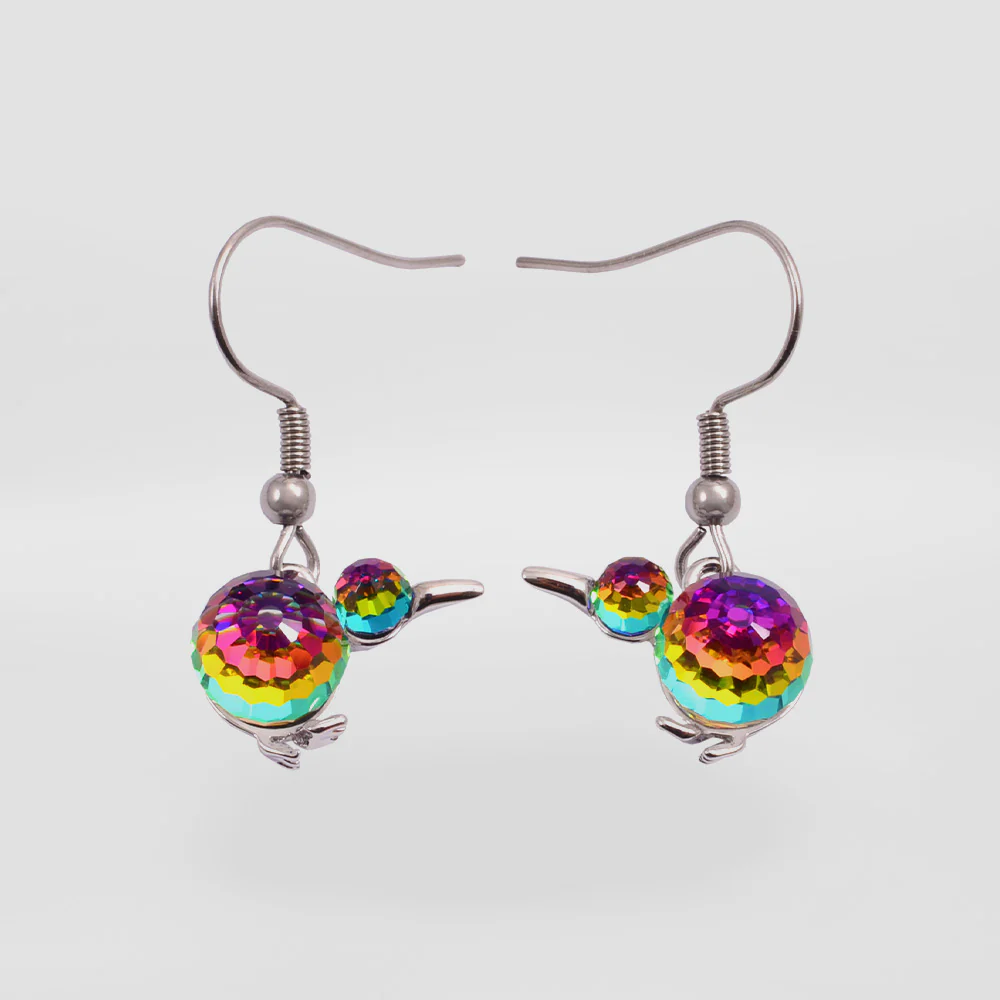 Swarovski Kiwi Rhodium Earrings