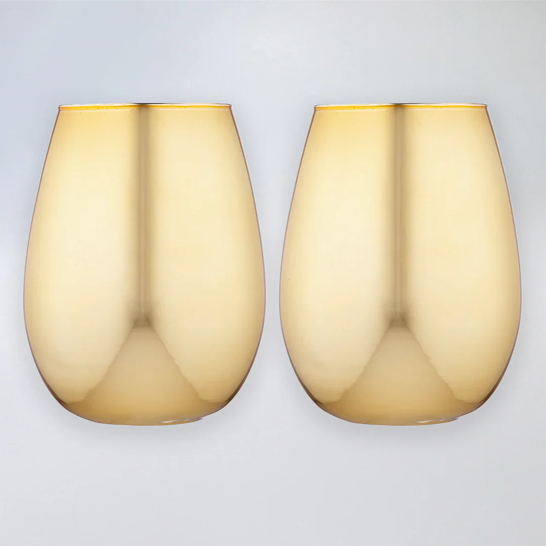 Tempa Aurora Glass Tumblers - Gold