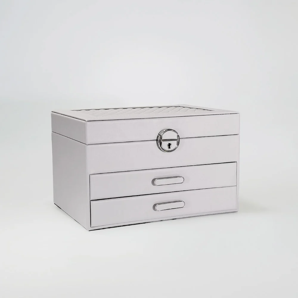 Three Tier Jewellery Boxes With Quilt Tops - Image 3