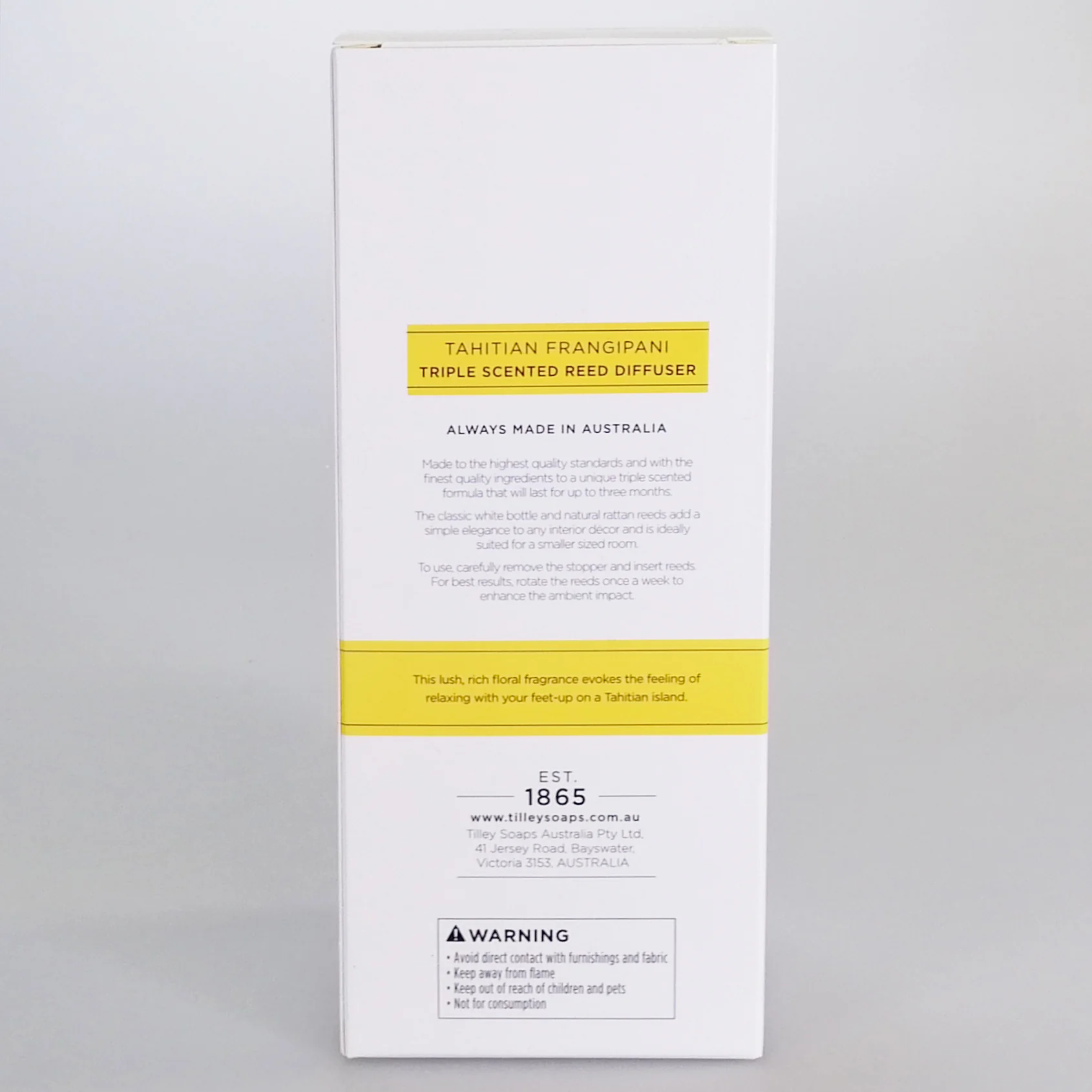 Tilley Reed Diffuser - Tahitian Frangipani - 75ml - Image 3