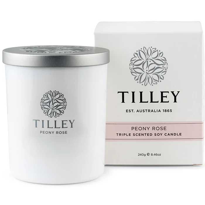 Tilley Soy Scented Candle - Peony Rose