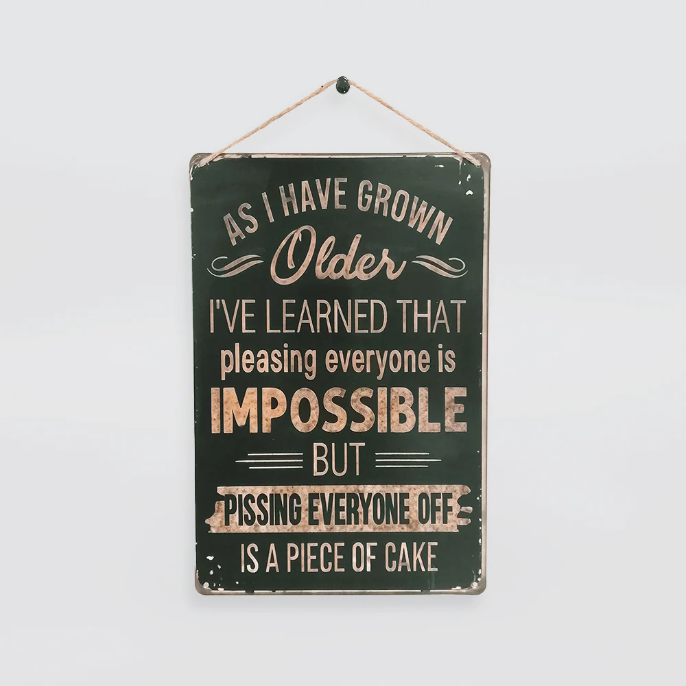 Tin Sign - 'As I Have Grown'