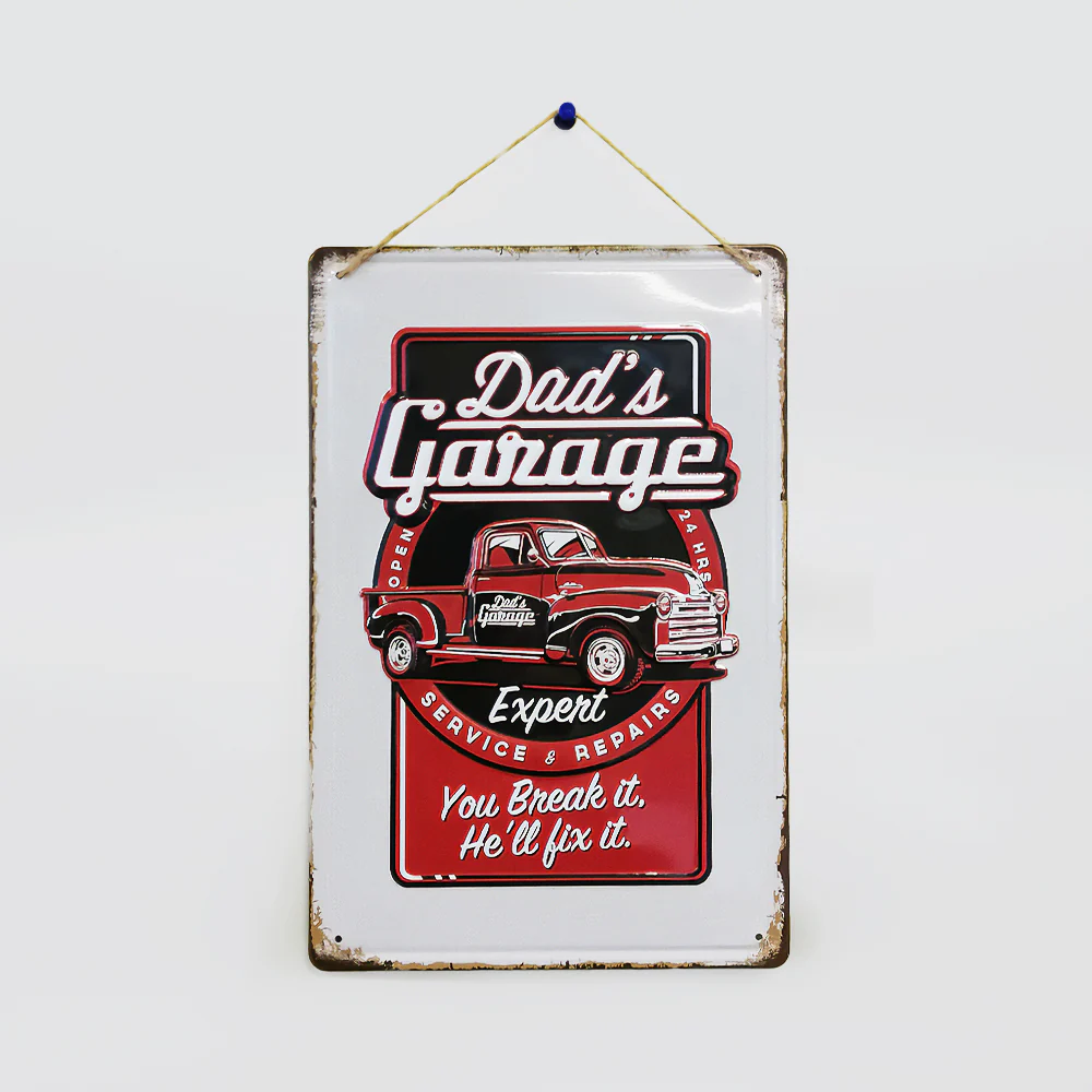 Tin Sign - 'Dads Garage'