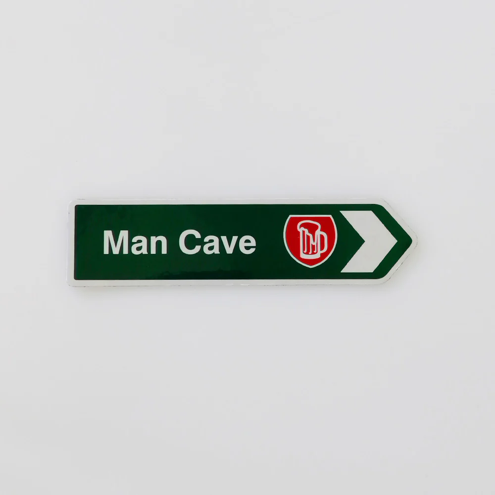 Man Cave' Road Map Sign Magnet