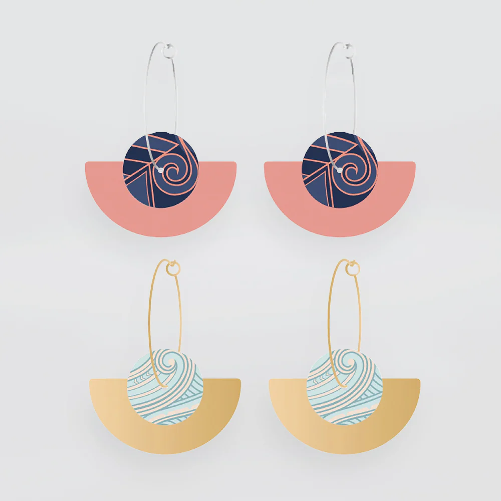 Tribal Earth - 'Fan Hoop' Earring Set - Image 2