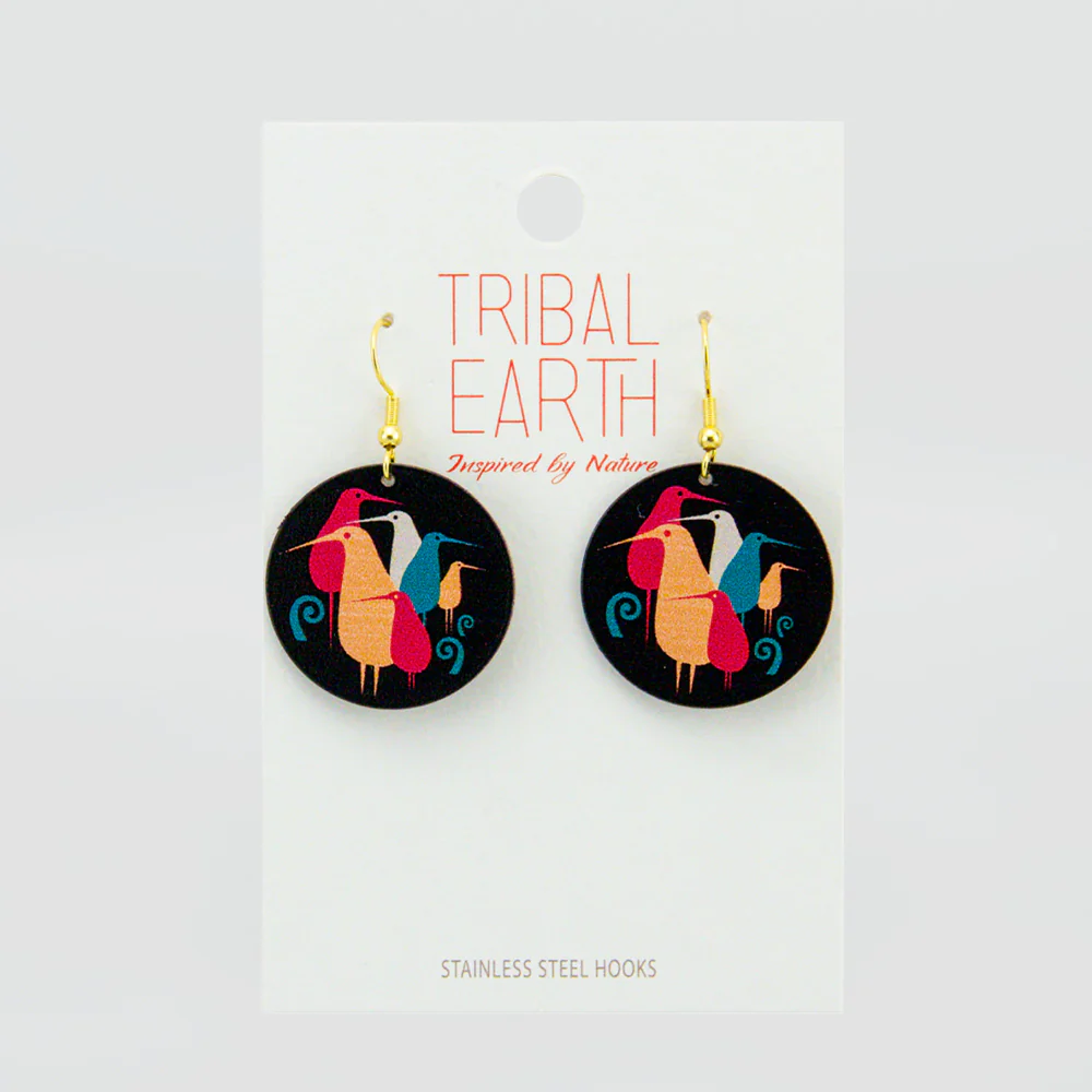 Tribal Earth - 'Flock Of Kiwi' Earring Set
