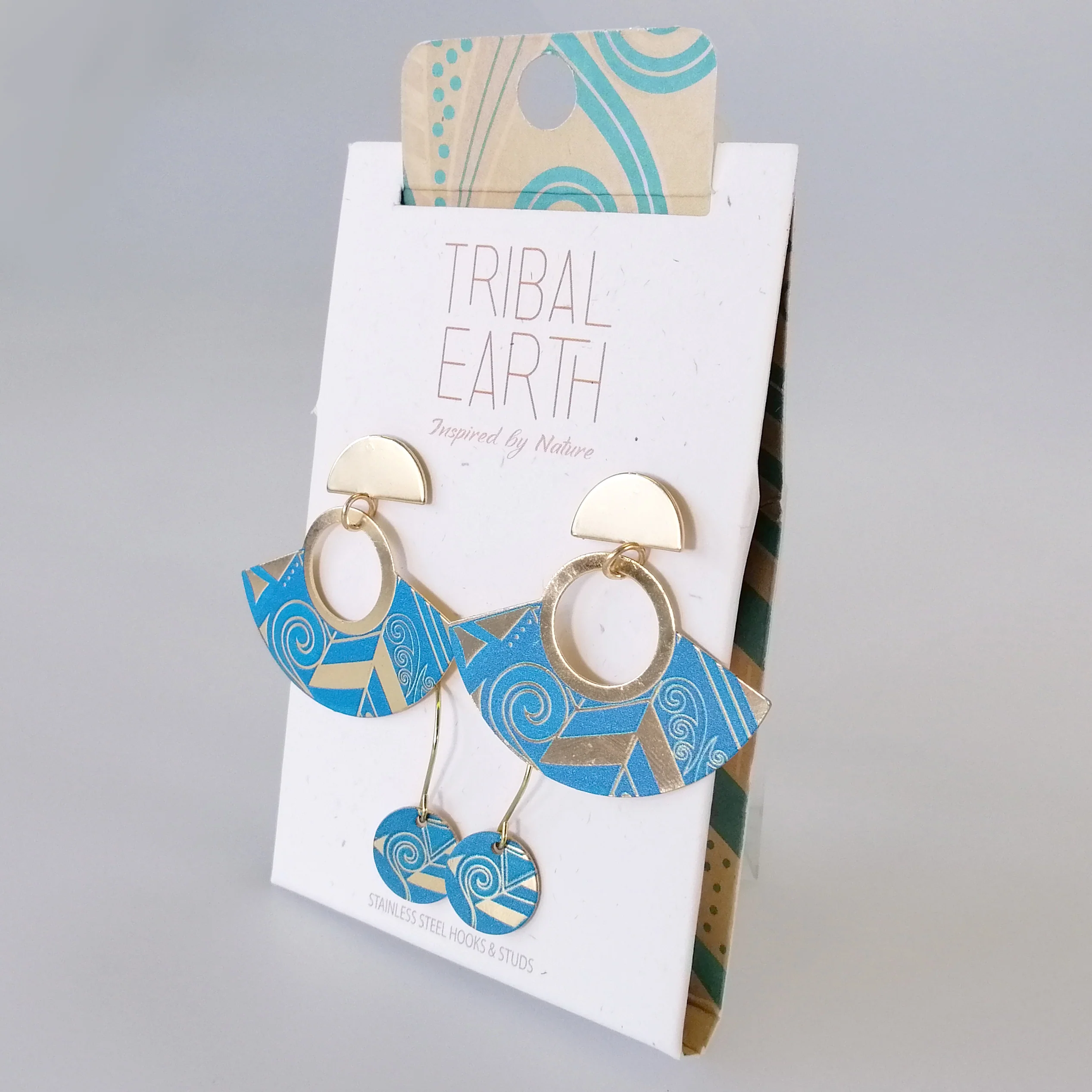 Tribal Earth - Koru Fans Earring Set - Image 2