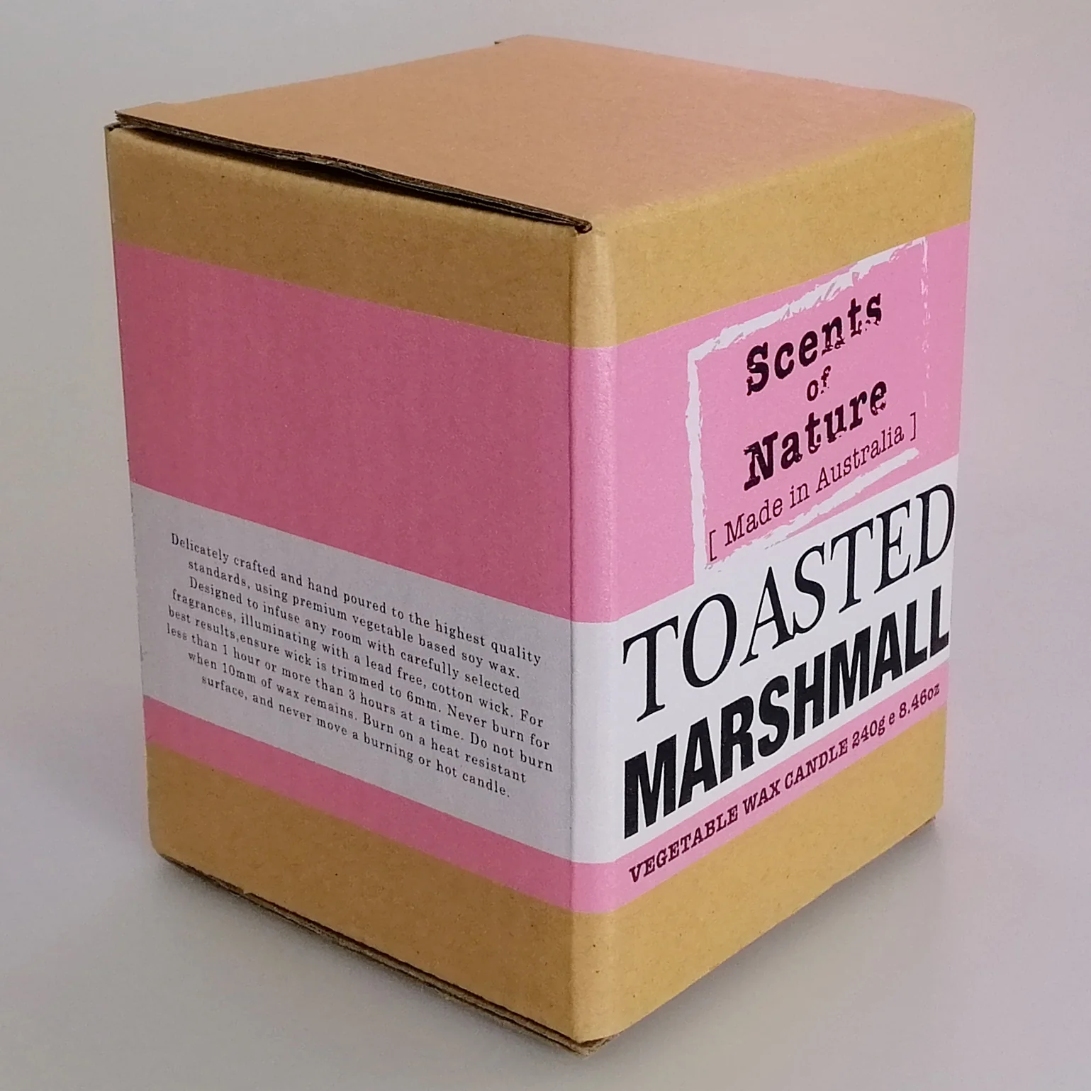 Vegetable Wax Candle - Toasted Marshmallow - 240g - Image 2