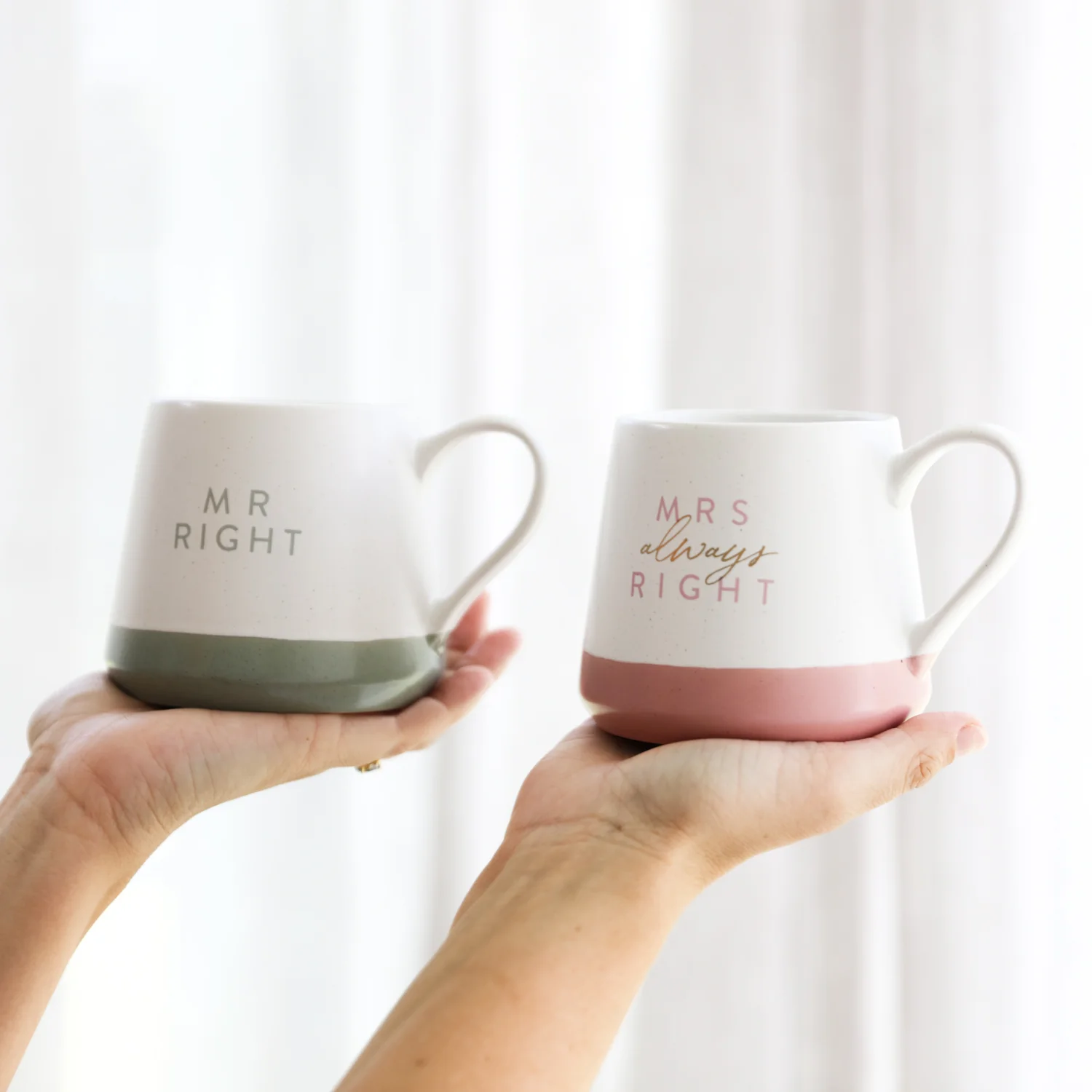 Wedding Mugs 'Mr & Mrs Right' - Set/2 - Image 2
