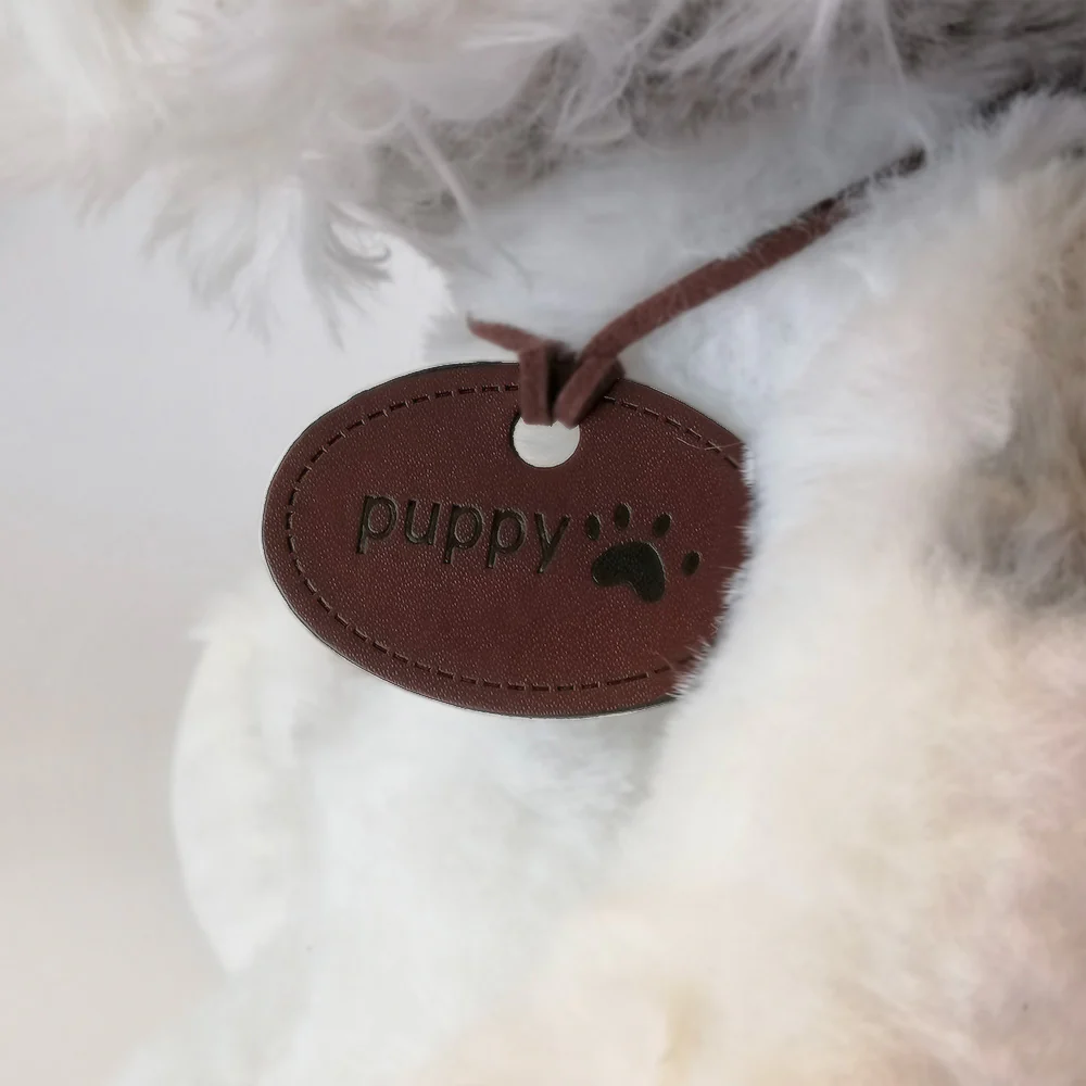 Grey & White Dog Soft Toy - Image 3