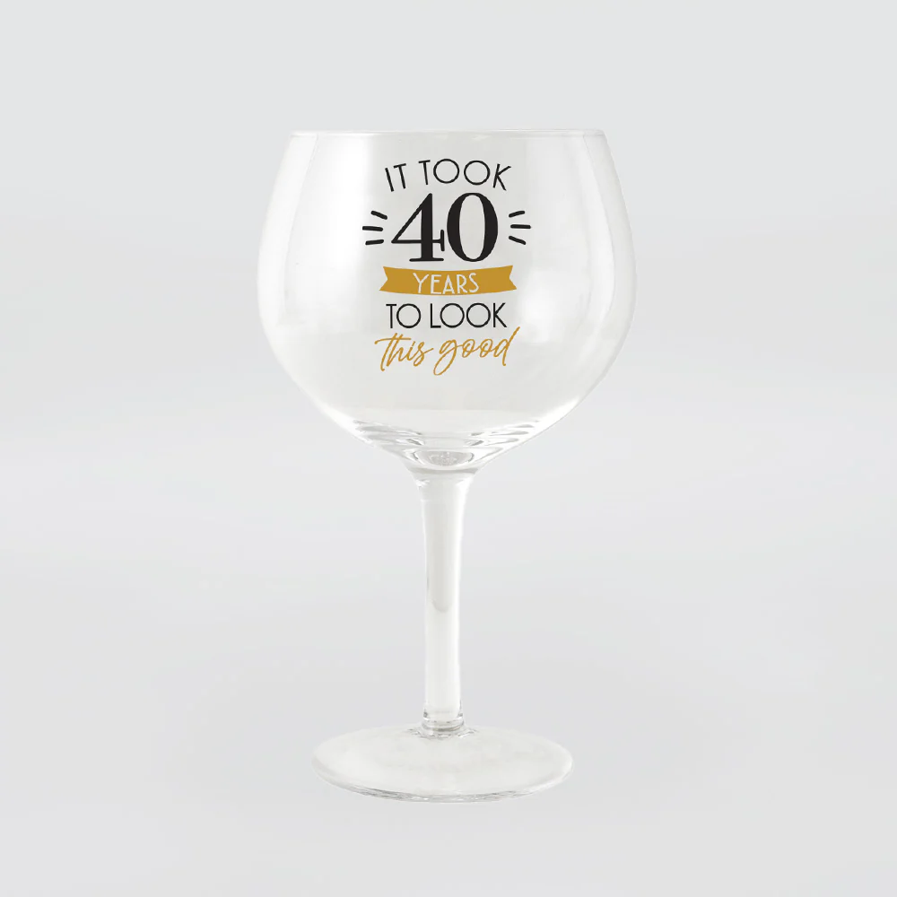 Wine 'Balloon' Glass - 40th