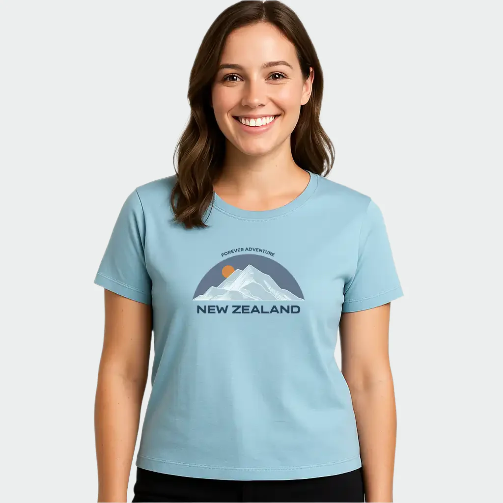 Womens TShirt 'Embroidered Mountain' - Image 2