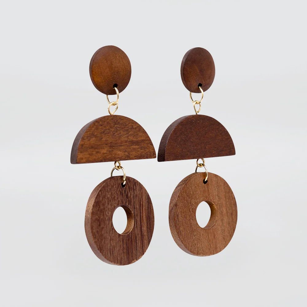Wood Curve Earrings