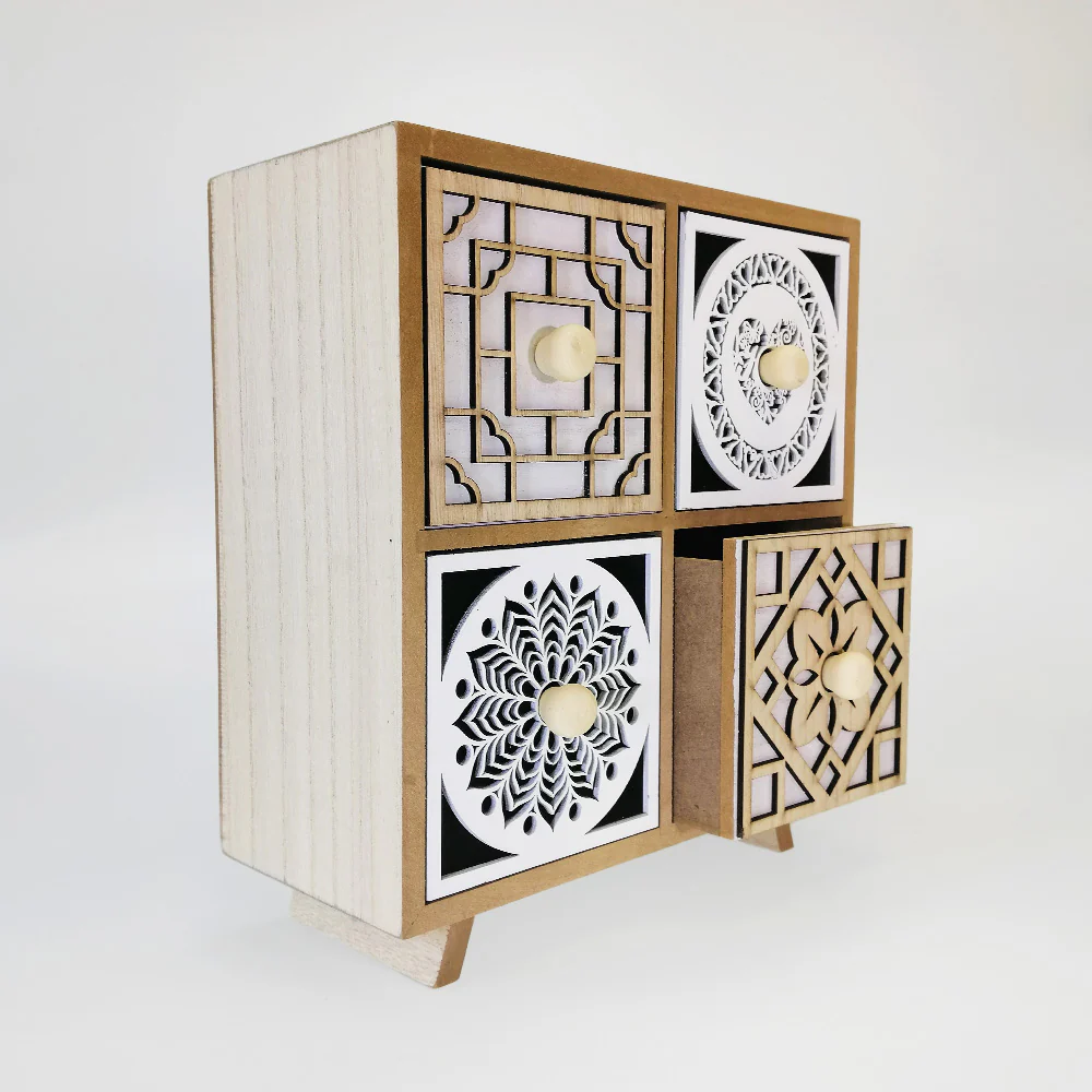 Woodbox - 4 Drawer Cabinet Natural - Image 2