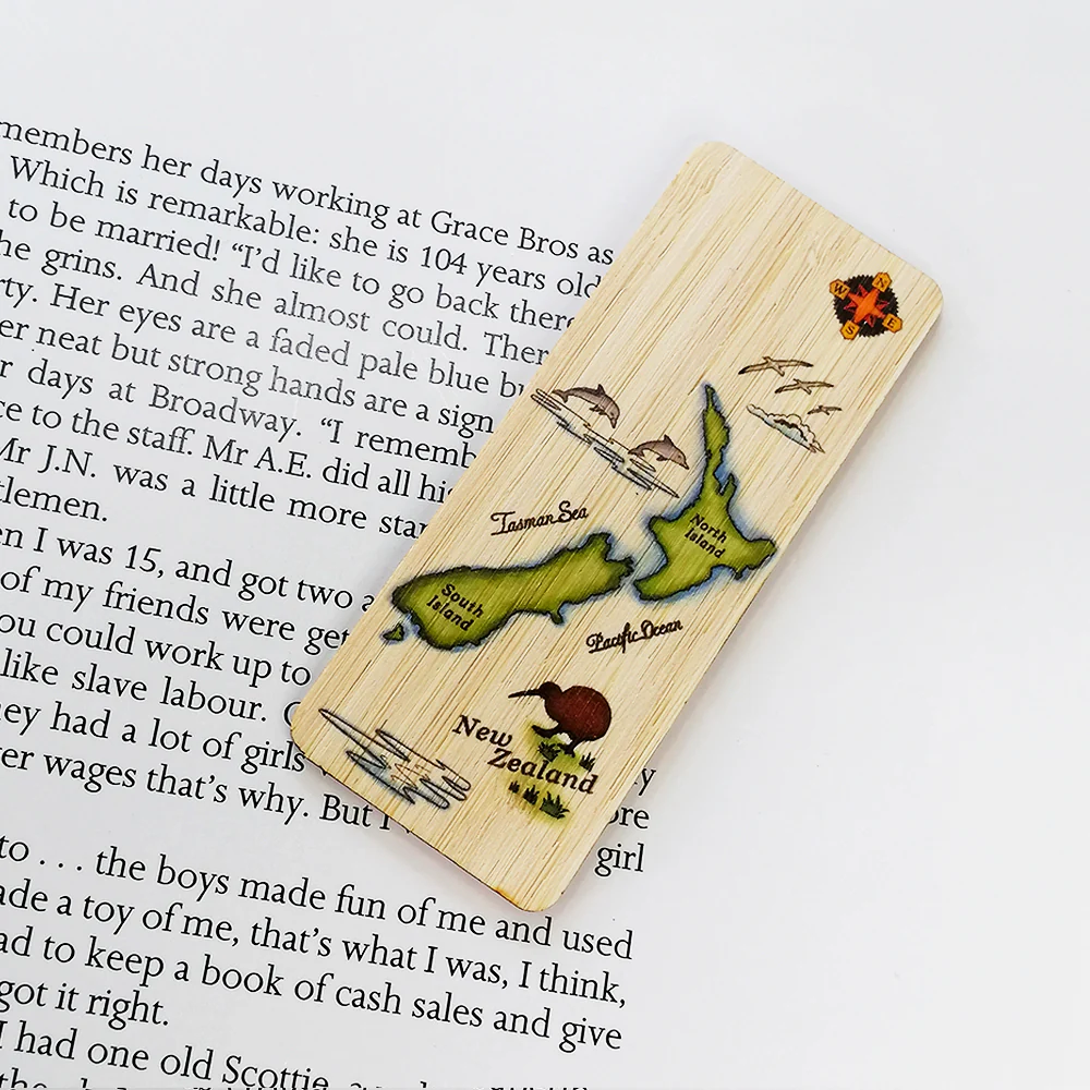 Wooden Bookmark - 'NZ Map' - Image 2
