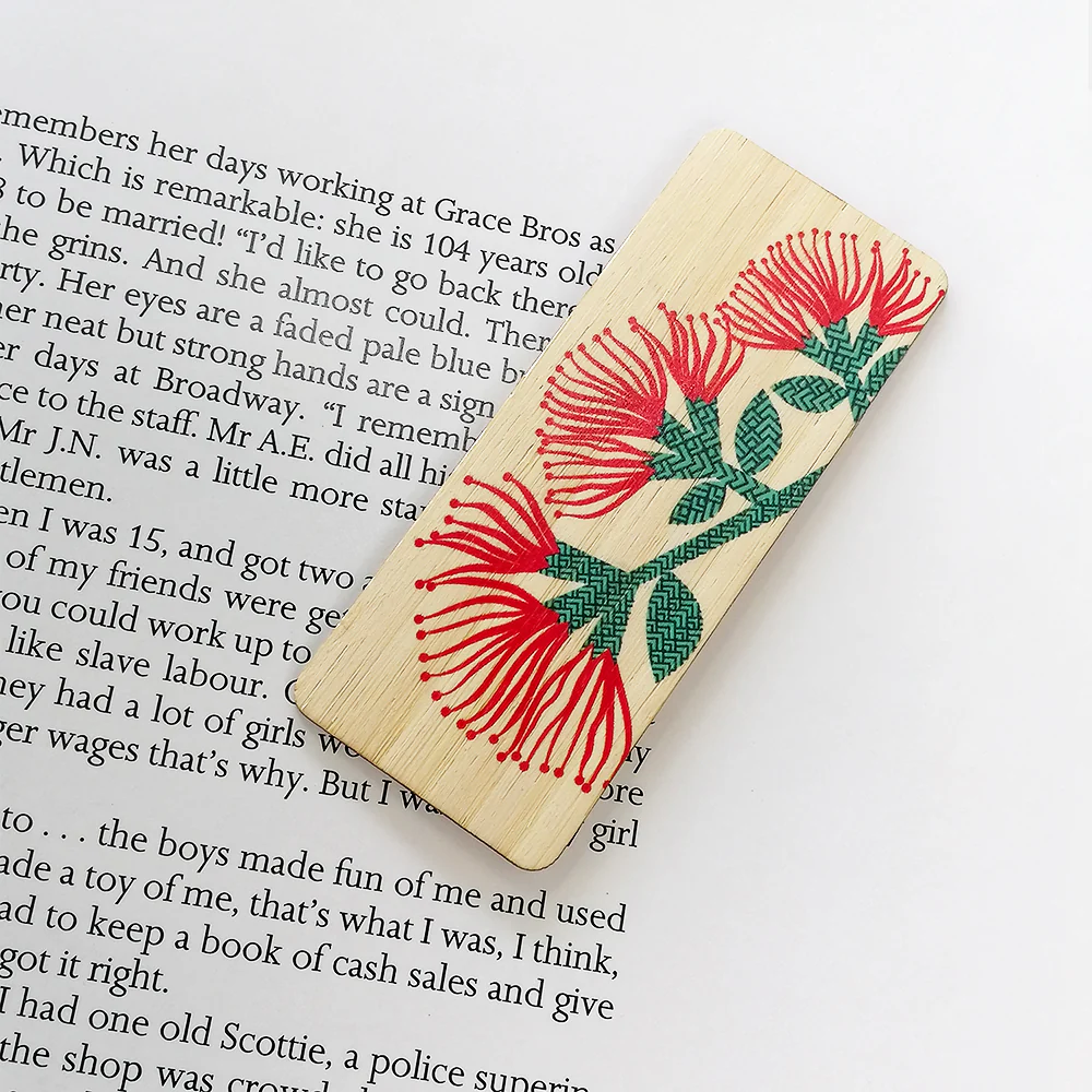 Wooden Bookmark - 'Pohutakawa' - Image 2