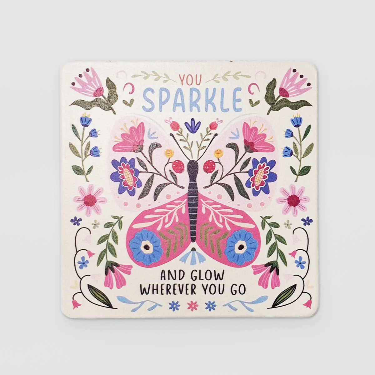 Wooden Coaster Set/4 - Bees & Butterflies - Image 3