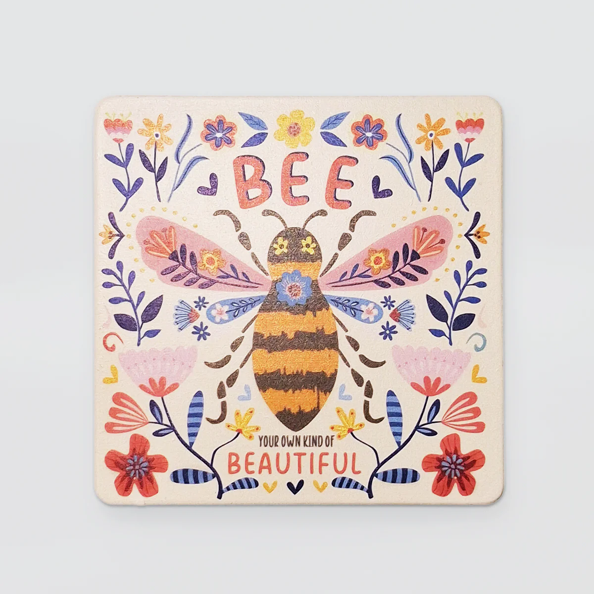 Wooden Coaster Set/4 - Bees & Butterflies - Image 4