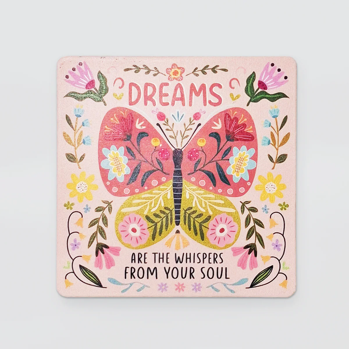 Wooden Coaster Set/4 - Bees & Butterflies - Image 5