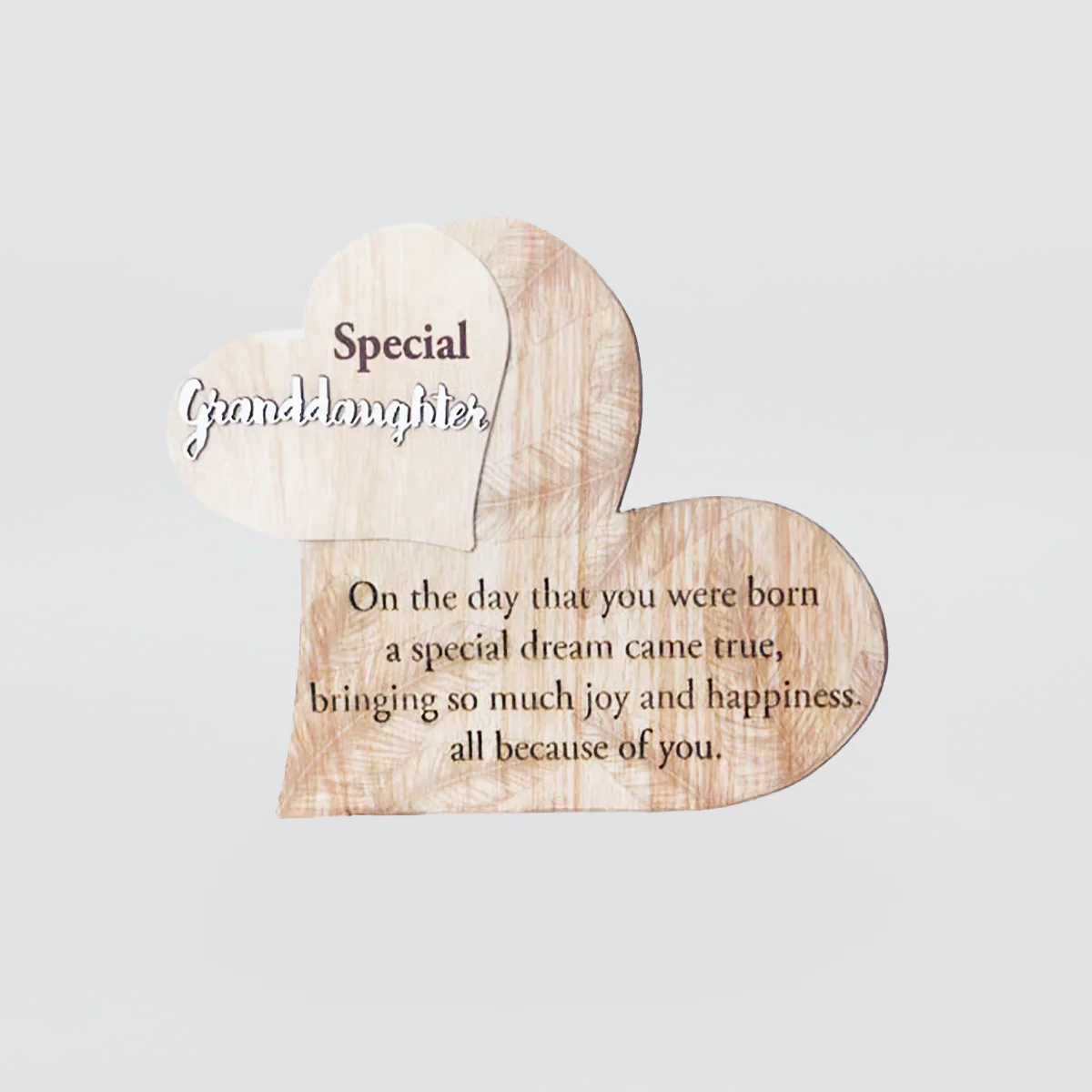 Wooden Heart - 'Special Granddaughter'